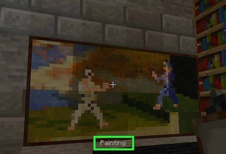 Colgar una pintura en Minecraft