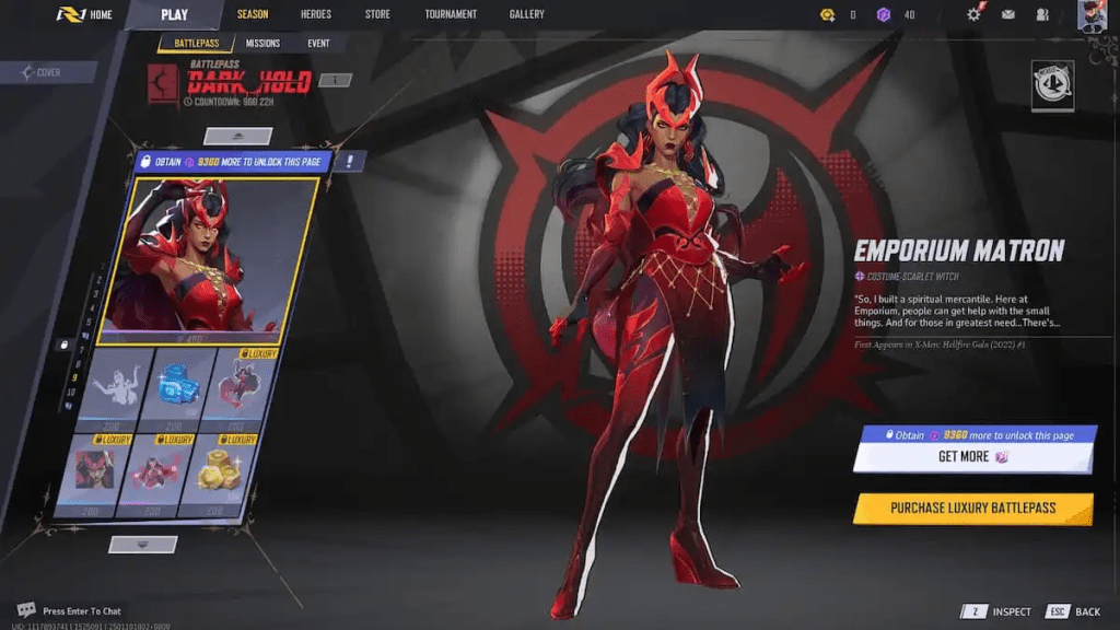 Scarlet Witch's Emporium Matron skin