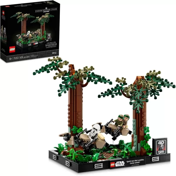 Lego Star Wars Endor Speeder Chase Diorama