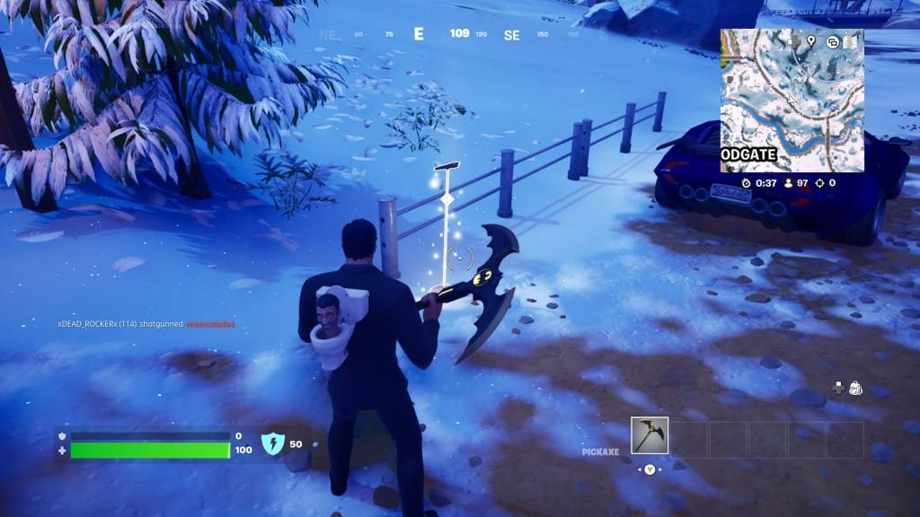 Mikrofon berdiri sebagai sebahagian daripada artikel tentang cara mengikuti jejak dan mempersoalkan pengembara yang tidak diketahui di Fortnite.