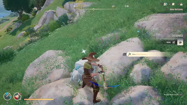 Player character interacting with automata