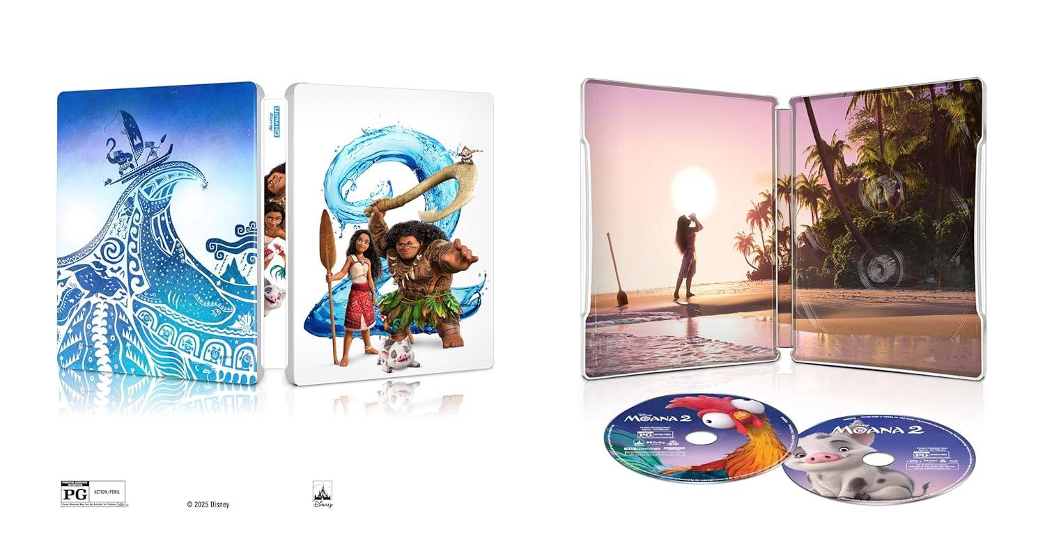 Moana 2 Steelbook bonus features preview