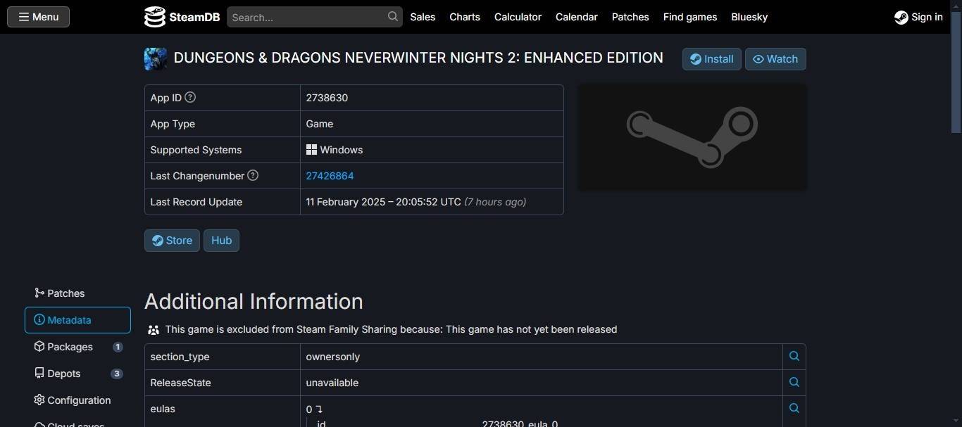 Los mineros de datos descubrieron la página de Steam para el remaster de Neverwinter Nights 2