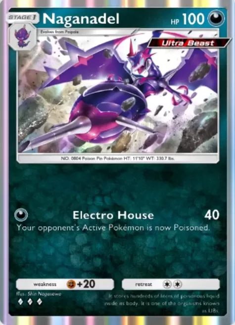 Cartão Naganadel - bolso Pokémon TCG