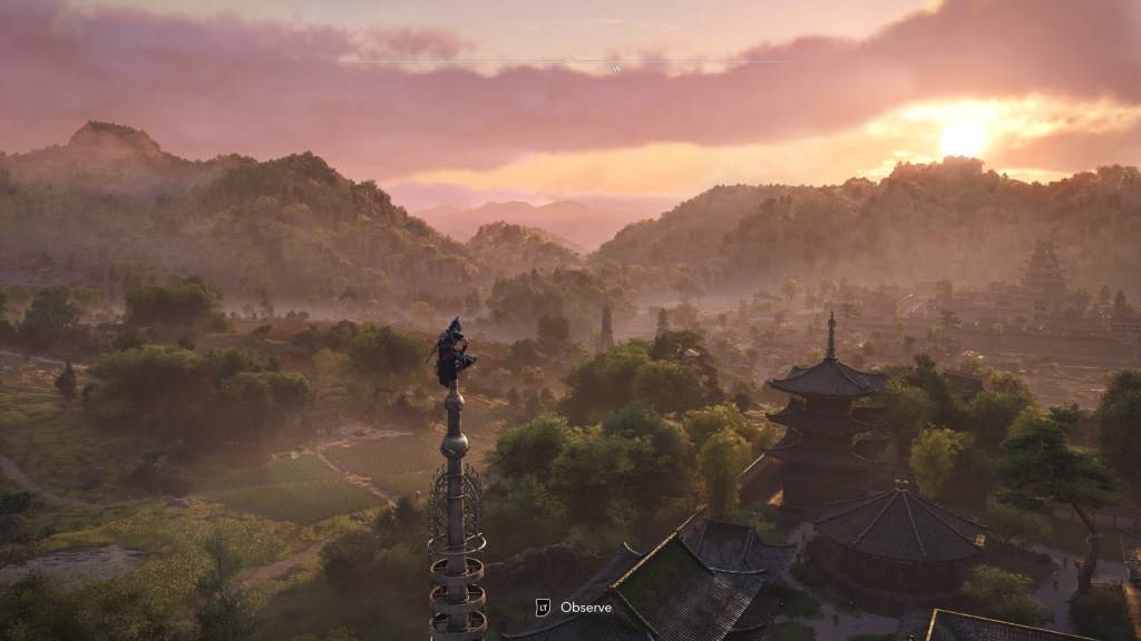 Naoe se prépare à observer une zone après la synchronisation dans * Assassin’s Creed Shadows *, via Ubisoft